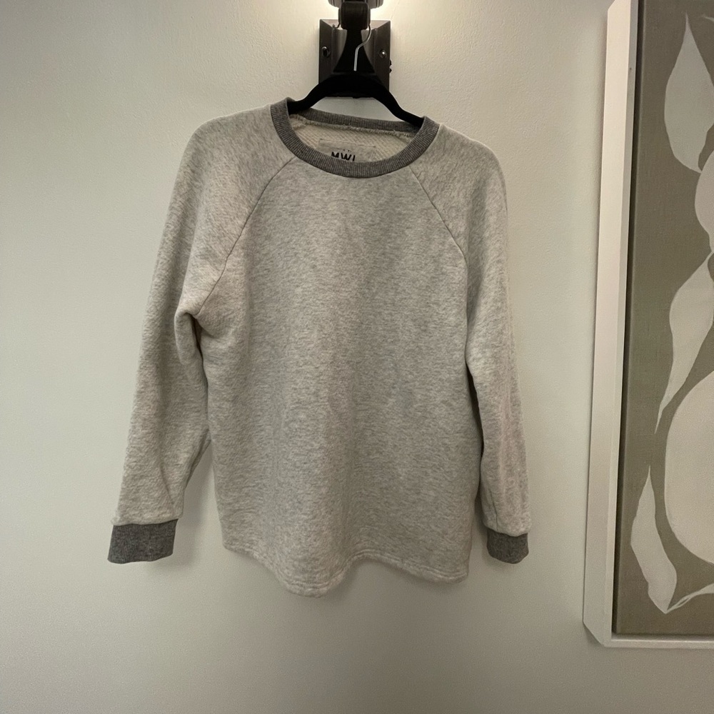 Madewell Grey Oversized Boyfriend Sweatshirt, XS